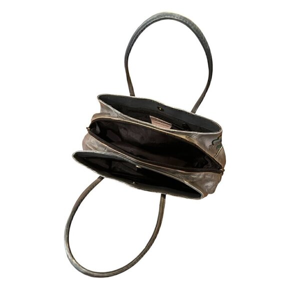 Anuschka Authentic Vintage Genuine Leather Hand Painted Floral Purse Handbag - Picture 4 of 16